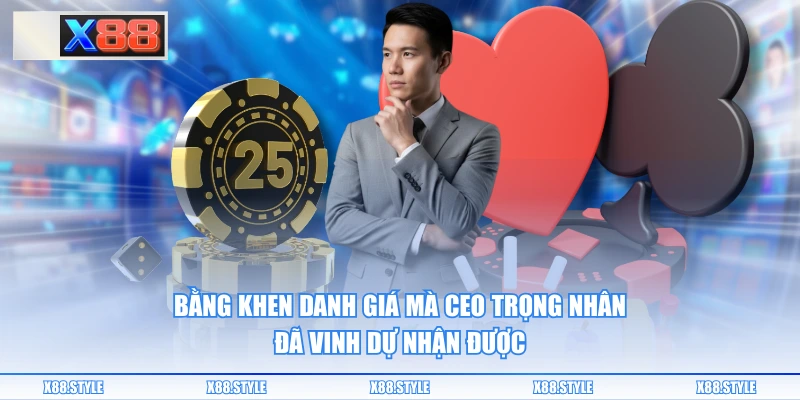 Bằng khen danh giá mà CEO Trọng Nhân đã vinh dự nhận được